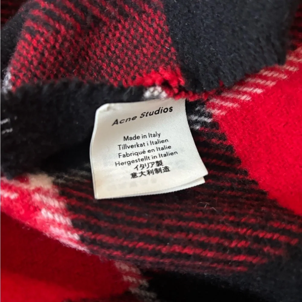Acne Studio Red Cassiar Scarf - Picture 3 of 5